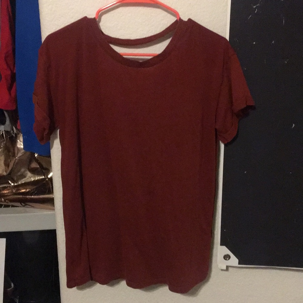 Forever 21 Ash Red T shirt (open back)